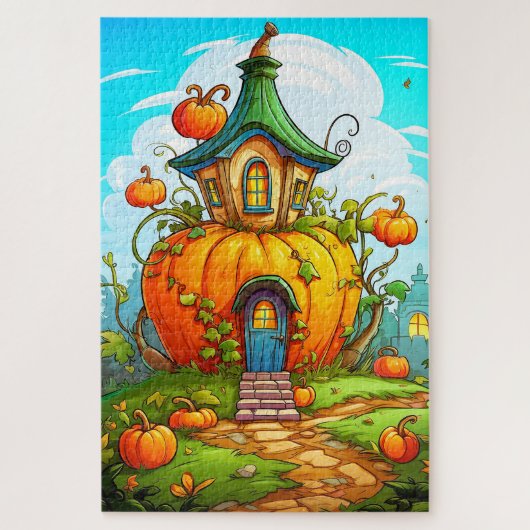 Happy Halloween | Spuk Haus Puzzle (Vertikal)