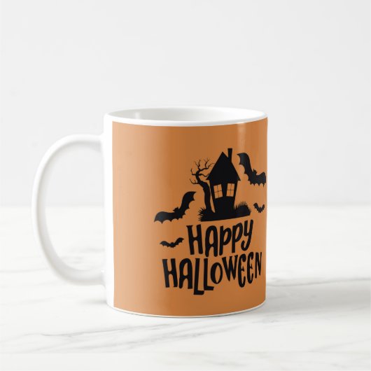 Happy Halloween Spuk Hausmädchen Kaffeetasse (Links)