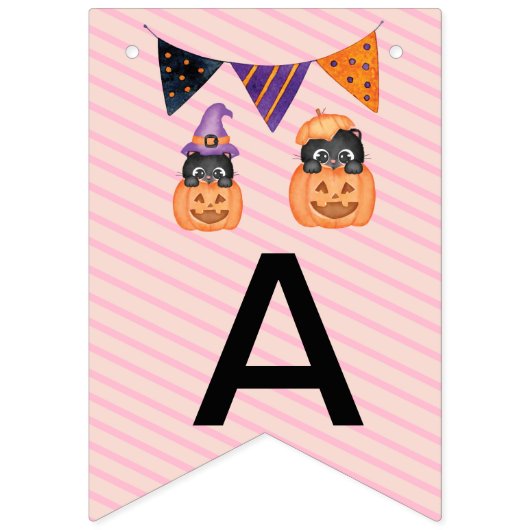 Happy Halloween Spuk House 2024 Wimpelkette (Zweite Fahne)