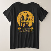 Happy Halloween Spuk House Große Größe T-Shirt (Design Rückseite)