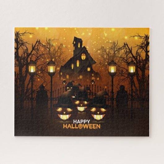 Happy Halloween Spuk House Jigsaw Puzzle (Horizontal)