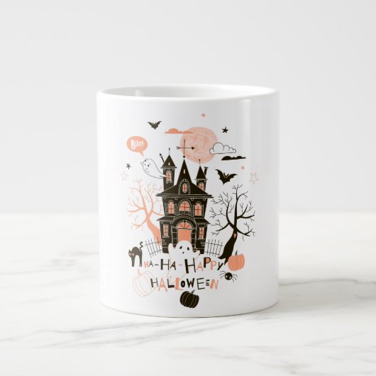 Happy Halloween Spuk House Jumbo-Tasse (Vorderseite)