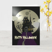 Happy Halloween Spuk House Karte (Gelbe Blume)