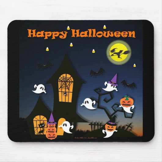 Happy Halloween Spuk House Mousepad (Vorne)