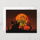 Happy Halloween Spuk House Postkarte (Vorne/Hinten)