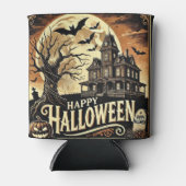 Happy Halloween Spuk House Pumpkins kann kühler Dosenkühler (Vorderseite)