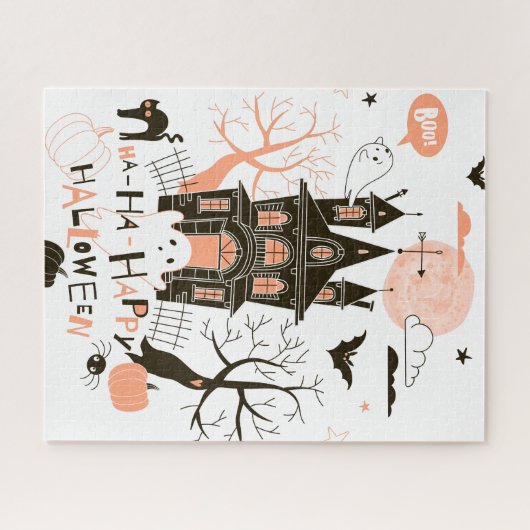 Happy Halloween Spuk House Puzzle (Horizontal)