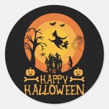 Happy Halloween Spuk House Sticker