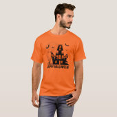 Happy Halloween Spuk House T-Shirt (Vorne ganz)