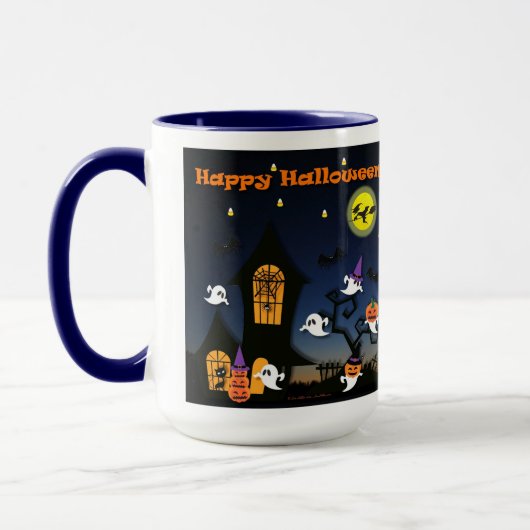 Happy Halloween Spuk House Tasse (Links)