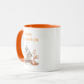 Happy Halloween Spuk House Tasse (Vorderseite Links)