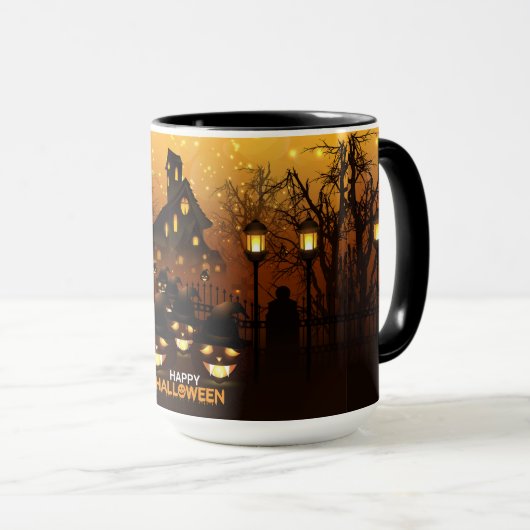Happy Halloween Spuk House Tasse (VorderseiteRechts)