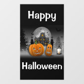 Happy Halloween Spuk House und Jack-o-Laternen Fensteraufkleber (Blatt)