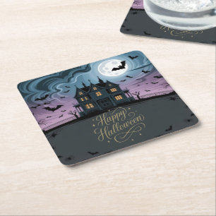 Happy Halloween Spuk House Untersetzer