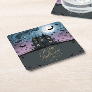 Happy Halloween Spuk House Untersetzer