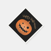 Happy Halloween Spuk Kürbislaterne Pumpkin Serviette (Ecke)