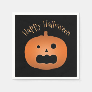 Happy Halloween Spuk Kürbislaterne Pumpkin Serviette