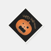 Happy Halloween Spuk Kürbislaterne Pumpkin Serviette (Ecke)