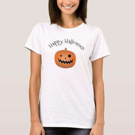 Happy Halloween Spuk Kürbislaterne Pumpkin T-Shirt (Vorderseite)