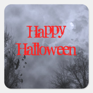 Happy Halloween Spuk Moon Sticker