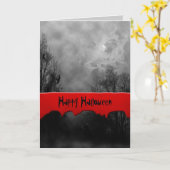 Happy Halloween Spuk Sky Custom Card Karte (Gelbe Blume)