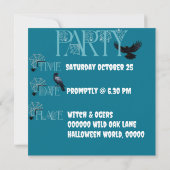 Happy Halloween Spuk Spooky Cemetary\Headstone Einladung (Rückseite)