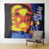 Happy Halloween Spuk Szene | Hintergrund des Party Wandteppich (Beispiel (Horizontal))