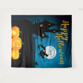 Happy Halloween Spuk Szene | Hintergrund für Party Wandteppich (Vorderseite (Horizontal))