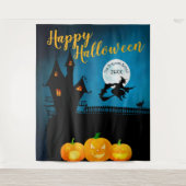 Happy Halloween Spuk Szene | Hintergrund für Party Wandteppich (Vorderseite)