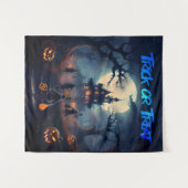 Happy Halloween Spuk Trick of Treaters Wandteppich (Vorderseite (Horizontal))