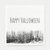 Happy Halloween Spuk Woods Spooky Gothic Serviette (Vorderseite)