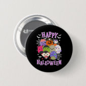 Happy Halloween Squad Mallow Gift Niedliches Kind Button (Vorne & Hinten)