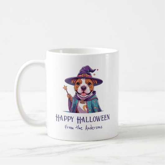 Happy Halloween Staffordshire Terrier Kaffeetasse (Links)