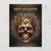 Happy Halloween Steampunk Skeleton Postkarte (Vorderseite)