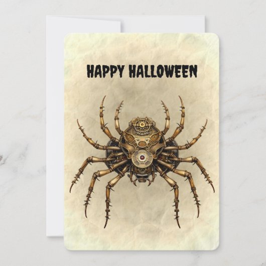 Happy Halloween Steampunk Spider (Vorderseite)