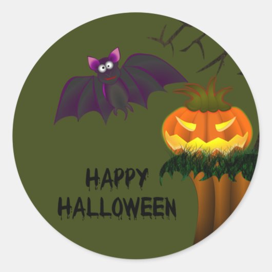 Happy Halloween Sticker (Vorderseite)