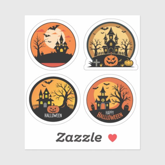 Happy Halloween Sticker Set (Blatt)