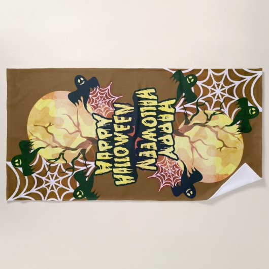 Happy Halloween Strandtuch (Vorderseite)