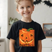Happy Halloween Stylish Carved Halloween Pumpkin Tri-Blend Shirt