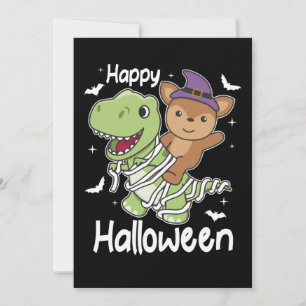 Happy Halloween T-rex-Mummy-Kostüm Feiertagskarte