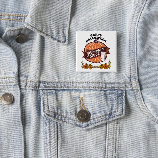 Happy Halloween T - Shirt Button (Beispiel)