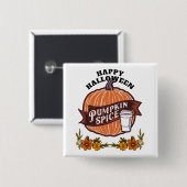 Happy Halloween T - Shirt Button (Vorne & Hinten)