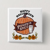 Happy Halloween T - Shirt Button (Vorderseite)