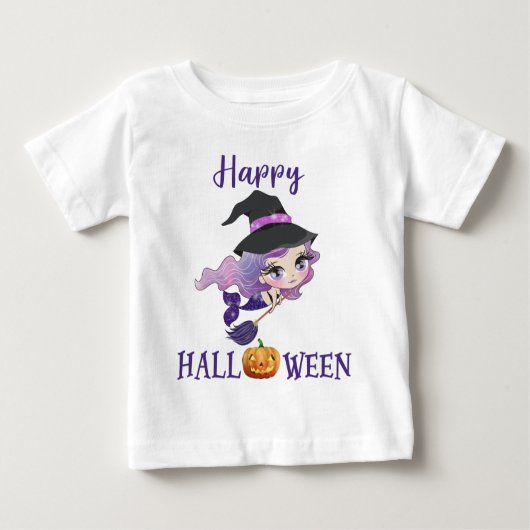 Happy Halloween T - Shirt Girl Baby Mermaid T - Sh (Vorderseite)