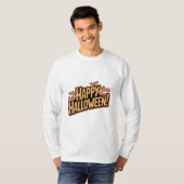 Happy Halloween T - Shirt mit Cartoon Fledermäuse (Vorne ganz)