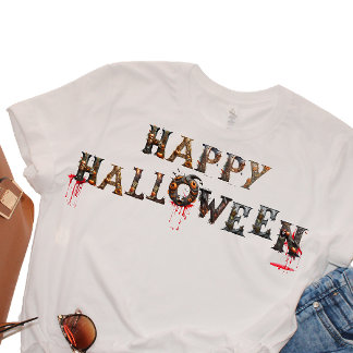 Happy Halloween T - Shirt von Posh Little Finds