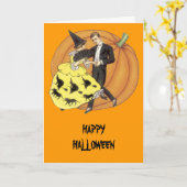 Happy Halloween - tanzen Sie die Nacht weg Karte (Gelbe Blume)