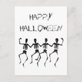 Happy Halloween Tanzskelette Postkarte (Vorderseite)