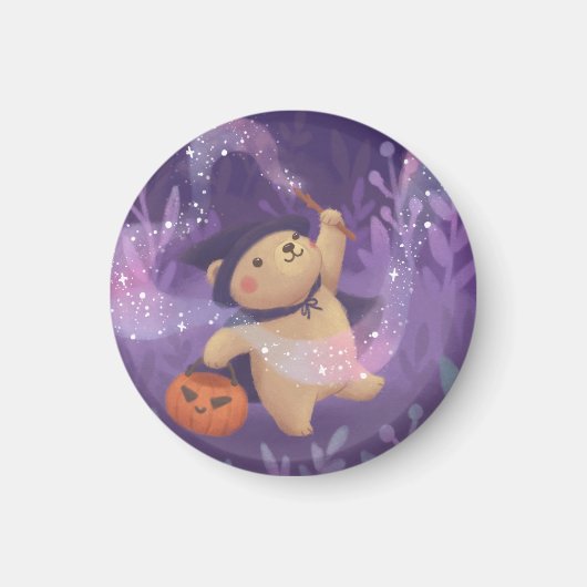 Happy Halloween: Teddy the Hexe Magnet (Vorne)