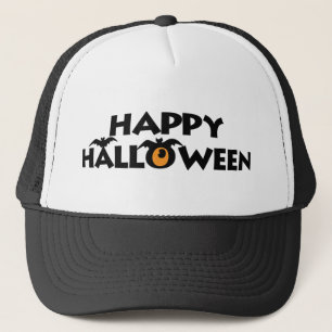 Happy Halloween Text mit Fledermäusen LKW Hats Truckerkappe